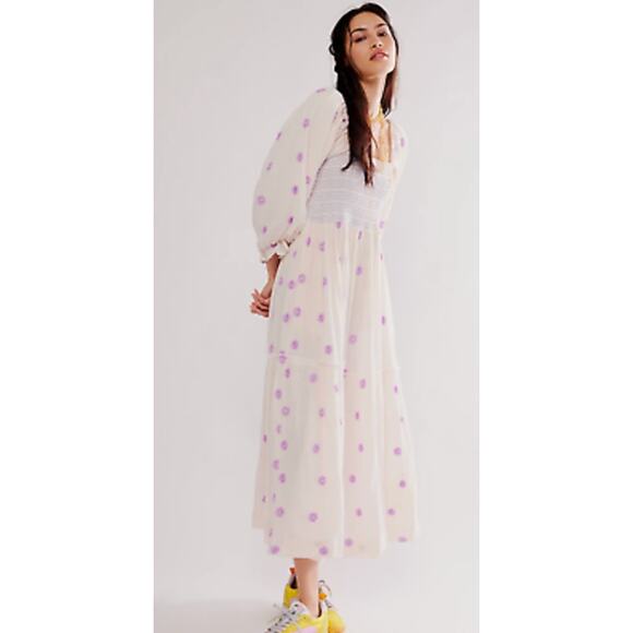 Free People Dresses & Skirts - Free People Dahlia Embroidered Maxi Dress Small NWT Ballet Combo